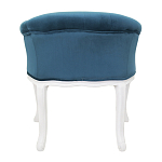Кресло низкое в стиле прованс Louis French Armchair white and blue velour варинант исполнения - 2 | Loft Concept в Новосибирске