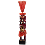 Деревянная декоративная статуэтка Asmat Red Straw Headdress Statuette Red варинант исполнения - 1 | Loft Concept в Новосибирске