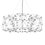 Люстра с тонкой металлической конструкцией цвета хром Quasar варинант исполнения - 2 | Loft Concept в Новосибирске