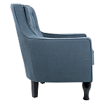 Кресло с мягкой обивкой из льна на 4-х ножках из массива березы Scarlett Armchair blue варинант исполнения - 1 | Loft Concept в Новосибирске