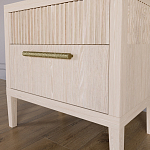 Прикроватная Тумбочка Primo с двумя ящиками Светлый дуб варинант исполнения - 3 | Loft Concept в Новосибирске