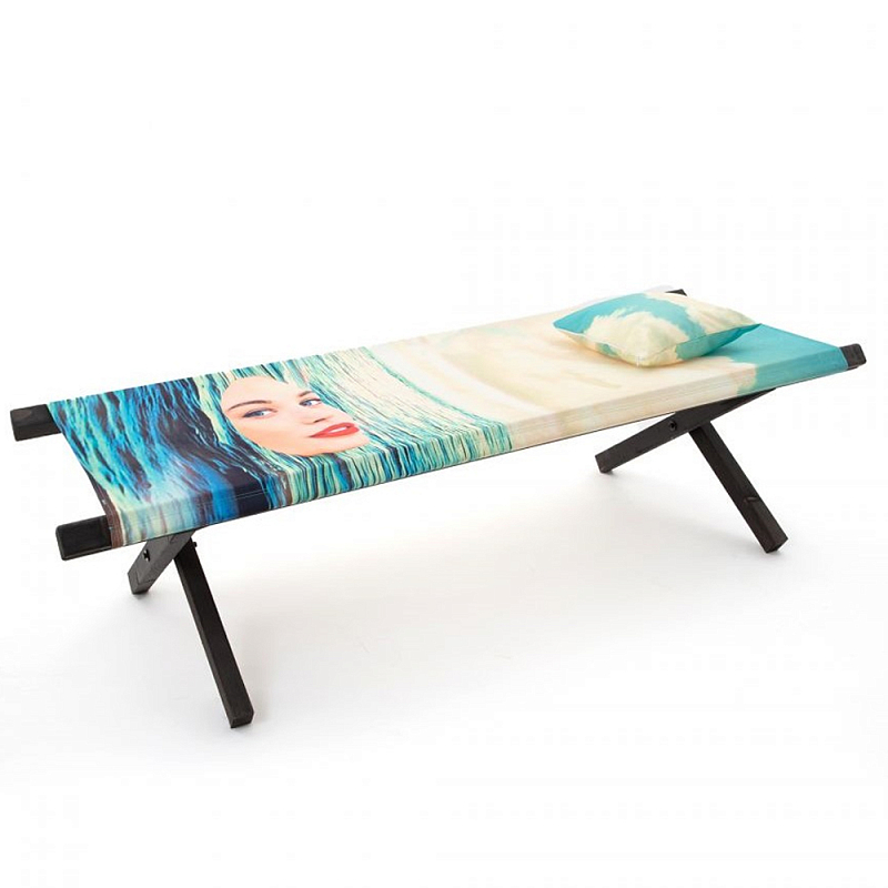 Шезлонг Seletti Poolbed Seagirl Черный Голубой в Новосибирске | Loft Concept 