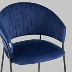 Стул в велюре синего цвета Horizon варинант исполнения - 7 | Loft Concept в Новосибирске