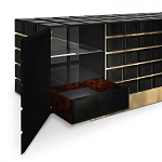 Дизайнерский комод в сочетании черного и золотого цвета Nubian варинант исполнения - 2 | Loft Concept в Новосибирске