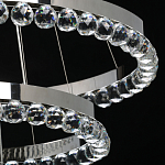 Люстра с тремя кольцами цвета хром и прозрачными хрустальными шарами по периметру Sacramento Transparent Balls Chandelier варинант исполнения - 7 | Loft Concept в Новосибирске