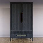 Шкаф платяной Primo с выдвижными ящиками шпон Светлый дуб варинант исполнения - 2 | Loft Concept в Новосибирске