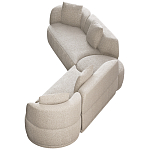 Угловой диван Calypso с поворотным механизмом и пуфом   варинант исполнения - 4 | Loft Concept в Новосибирске