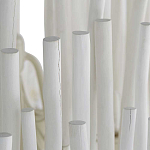 Люстра белая с несколькими ярусами деревянных палочек Bright Wooden Chandelier варинант исполнения - 10 | Loft Concept в Новосибирске