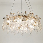 Люстра с декором из текстурированного стекла Textured Glass Chandelier 8 варинант исполнения - 3 | Loft Concept в Новосибирске