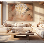 Люстра с многослойными белыми и прозрачными подвесками Character Chandelier варинант исполнения - 3 | Loft Concept в Новосибирске