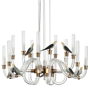 Люстра с декоративными птицами Ganthea D 73 см