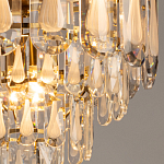 Люстра многоярусная с овальными прозрачными подвесками 36 см Harmonica варинант исполнения - 5 | Loft Concept в Новосибирске