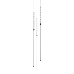 Подвесной светильник с 3-мя вертикальными плафонами и белыми шариками PEARLS Suspension варинант исполнения - 1 | Loft Concept в Новосибирске