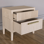 Прикроватная Тумбочка Primo с двумя ящиками Светлый дуб варинант исполнения - 5 | Loft Concept в Новосибирске