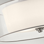 Потолочный светильник с двойным цилиндрическим плафоном из белого стекла и прозрачной органзы Kichler варинант исполнения - 14 | Loft Concept в Новосибирске