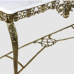 Консоль из бронзы с мраморной прямоугольной столешницей Bronze Console варинант исполнения - 1 | Loft Concept в Новосибирске