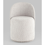 Пуф Loreen со спинкой вращающийся букле светло-серый варинант исполнения - 4 | Loft Concept в Новосибирске