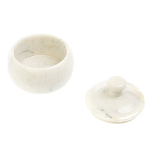 Сахарница из натурального камня Мрамор Белый Stone Sugar Bowls варинант исполнения - 3 | Loft Concept в Новосибирске