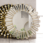 Зеркало круглое с лучами из зеркальных фацетов Silver Facet варинант исполнения - 2 | Loft Concept в Новосибирске