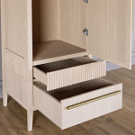 Узкий Шкаф Primo с 2 выдвижными ящиками Светлый дуб варинант исполнения - 5 | Loft Concept в Новосибирске