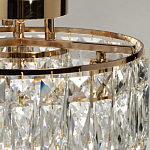 Потолочный светильник круглый с прозрачными подвесками Lunet варинант исполнения - 6 | Loft Concept в Новосибирске