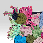 Ковер разноцветный из джинсовой одежды и армейских палаток Upcycling варинант исполнения - 2 | Loft Concept в Новосибирске