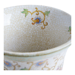 Ваза из фарфора на бронзовом основании Turquoise Blooming Garden варинант исполнения - 3 | Loft Concept в Новосибирске