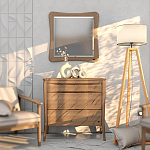 Зеркало квадратное c деревянной рамой из массива дуба Tasteful Furniture варинант исполнения - 2 | Loft Concept в Новосибирске