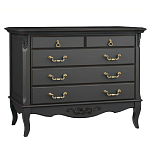 Комод черный из массива бука в стиле прованс Black Provence варинант исполнения - 3 | Loft Concept в Новосибирске