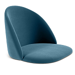 Барный стул вращающийся со спинкой Синий Велюр Vendramin Chair варинант исполнения - 2 | Loft Concept в Новосибирске