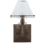 Бра с прозрачным стеклянным абажуром в форме конуса Bartolomeo Bronze варинант исполнения - 3 | Loft Concept в Новосибирске