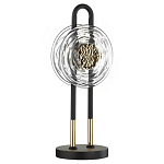 Настольная лампа с черным основанием и золотистым декором Bruno варинант исполнения - 1 | Loft Concept в Новосибирске