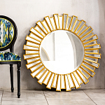 Зеркало круглое с лучами из зеркальных фацетов Golden Facet варинант исполнения - 2 | Loft Concept в Новосибирске