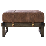 Пуф Duncan винтажная коричневая кожа  варинант исполнения - 1 | Loft Concept в Новосибирске