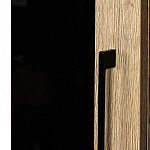 Шкаф-витрина в стиле лофт с чёрной стеклянной дверью Urban Style Space варинант исполнения - 5 | Loft Concept в Новосибирске