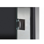 Шкаф-витрина цвета графит с полками и стеклянной дверью Strict Lines варинант исполнения - 4 | Loft Concept в Новосибирске