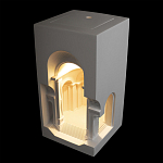 Встраиваемый в стену гипсовый светильник под покраску с арками и рельефными колоннами Antiquity Athena варинант исполнения - 3 | Loft Concept в Новосибирске