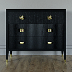 Бельевой Комод с 4 ящиками Elsa Dreams Black варинант исполнения - 4 | Loft Concept в Новосибирске