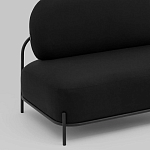 Двухместный диван черного цвета COLOR BLOCK варинант исполнения - 6 | Loft Concept в Новосибирске