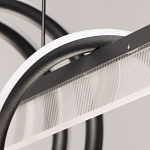 Люстра линейная черного цвета с волнообразным металлическим элементом Luke Lampco Tracer Lamp варинант исполнения - 9 | Loft Concept в Новосибирске