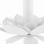 Торшер с декором в виде белого цветка магнолии на каркасе и черным абажуром White Magnolia варинант исполнения - 2 | Loft Concept в Новосибирске