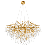 Люстра подвесная с прозрачными стеклянными подвесками в форме капель Диаметр 100 см Droplet Chandelier варинант исполнения - 4 | Loft Concept в Новосибирске