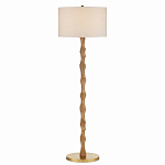 Торшер с цилиндрическим тканевым абажуром на каркасе волнистой формы Rotation варинант исполнения - 1 | Loft Concept в Новосибирске