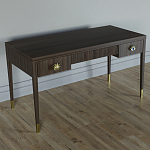 Письменный стол Elsa Dreams Walnut Шпон дерево с двумя ящиками варинант исполнения - 2 | Loft Concept в Новосибирске