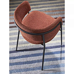 Стул полукруглый мягкий с буклированной обивкой Chair with Boucle Upholstery варинант исполнения - 5 | Loft Concept в Новосибирске