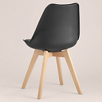 Стул с основой из пластика и мягким сиденьем Arvika Black варинант исполнения - 5 | Loft Concept в Новосибирске