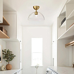 Потолочный светильник с широким полусферическим плафоном из прозрачного стекла Alora Mood варинант исполнения - 5 | Loft Concept в Новосибирске