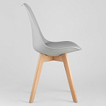 Стул с основой из пластика и мягким сиденьем Arvika Grey варинант исполнения - 3 | Loft Concept в Новосибирске