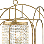 Люстра золотая с внутренним цилиндром из хрустальных бусин Romantic Lantern варинант исполнения - 1 | Loft Concept в Новосибирске