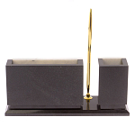 Настольный письменный набор из мрамора с часами и ручкой Marble Accessory варинант исполнения - 3 | Loft Concept в Новосибирске